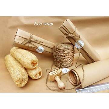 Miw Piw Natural Whole Loofah 3 PCS Exfoliating Body Scrubber Dead Skin Remover Bath Sponge Shower Zero Waste