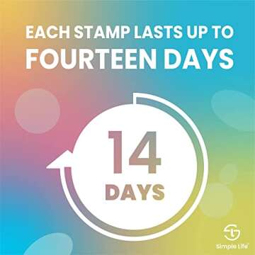 Simple Life Toilet Bowl Cleaner Gel | Fresh Flower Toilet Gel Stamp | Stops Limescale and Stains with Air Freshening Scent | Deodorizing Clean | 32 Stamps, Variety Pack