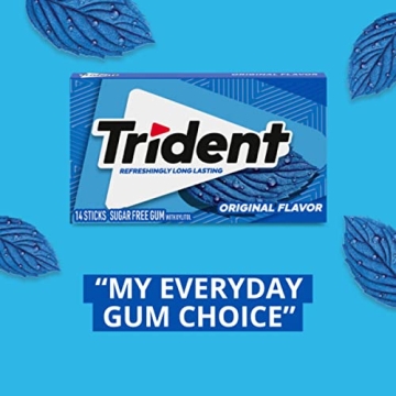 Trident Original Flavor Sugar Free Gum - 12 Packs