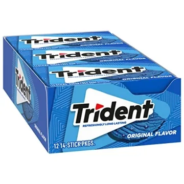 Trident Original Flavor Sugar Free Gum - 12 Packs