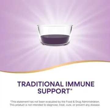 Nature's Way Sambucus Elderberry Traditional Immune Syrup for Ages 7+, Traditional Immune & Antioxidant Support*, Organic Black Elderberry Extract, USDA Certified Organic, 4 Fl Oz (Packaging May Vary)