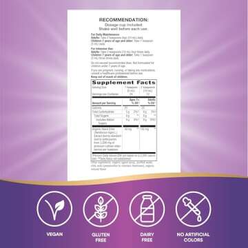 Nature's Way Sambucus Elderberry Traditional Immune Syrup for Ages 7+, Traditional Immune & Antioxidant Support*, Organic Black Elderberry Extract, USDA Certified Organic, 4 Fl Oz (Packaging May Vary)