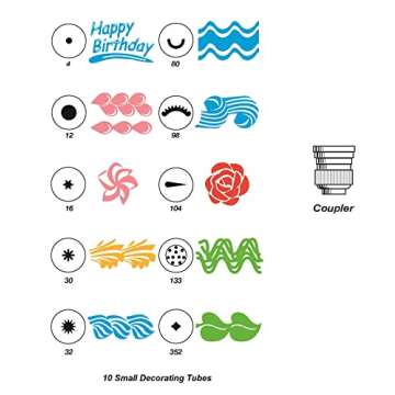 Ateco 14-Piece Cake Decorating Set,Silver