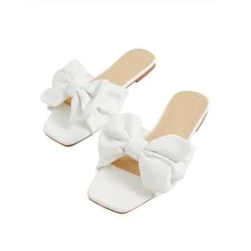 GORGLITTER Women's Comfortable Bow Sandals for Summer