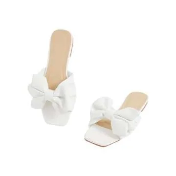 GORGLITTER Women's Comfortable Bow Sandals for Summer