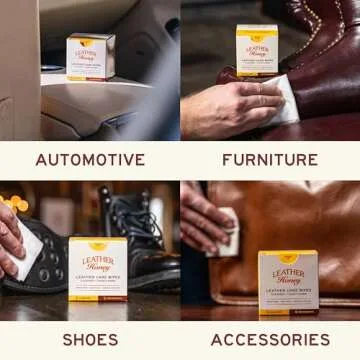 Leather Honey Leather Care Wipe Kit: Clean & Restore On-The-Go. Use for Leather Couches, Car Seats, Purses, Shoes & Bags. Safe for Any Color. Non-Toxic & Ready-to-Use. 5 Cleaner & 5 Conditioner Wipes