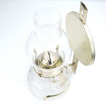 Purism Style 10.25" Kerosene Oil Lamp for Cozy Homes