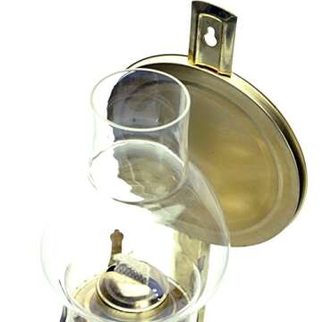 Purism Style 10.25" Kerosene Oil Lamp for Cozy Homes