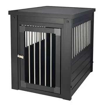 New Age Pet ecoFLEX Pet Crate/End Table - Medium Espresso