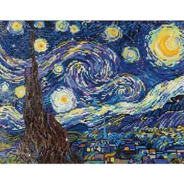DIAMOND DOTZ Starry Night (Van Gogh) Diamond Painting Kits for Adults - Diamond Art Kits a Relaxing Creative Craft Kit with Dotz Gems 16x20