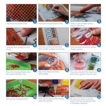 DIAMOND DOTZ Starry Night (Van Gogh) Diamond Painting Kits for Adults - Diamond Art Kits a Relaxing Creative Craft Kit with Dotz Gems 16x20