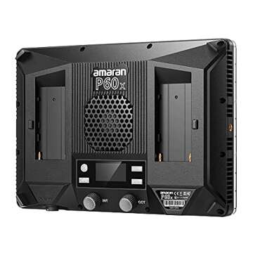 Aputure Amaran P60X Video Panel Light,Color Temperature 3200K-6500K,60w CRI95+/TLCI 97+,5070lux@1m,with Softbox,Support App