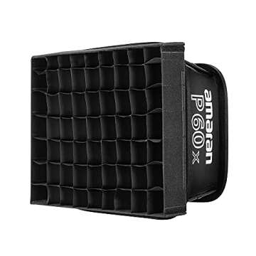 Aputure Amaran P60X Video Panel Light,Color Temperature 3200K-6500K,60w CRI95+/TLCI 97+,5070lux@1m,with Softbox,Support App