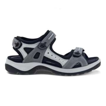 ECCO Women's Yucatan Sport Sandal, Titanium Nubuck, 8-8.5