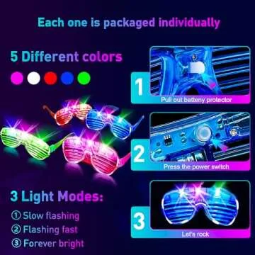 SHQDD 248 PCS Glow Party Supplies,New Year Party Favors 24PCS Foam Glow Sticks, 24PCS LED Glasses and 200PCS Glow Sticks Bracelets, Neon Party Favors for Glow Party, Wedding,Concert,Raves and Birthday