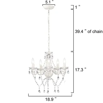 Stunning Antique House White Chandelier for Girls' Rooms