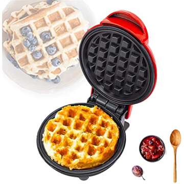 Candora Home automatic Mini Waffle Maker Machine for Individual Waffles, Paninis, Hash Browns