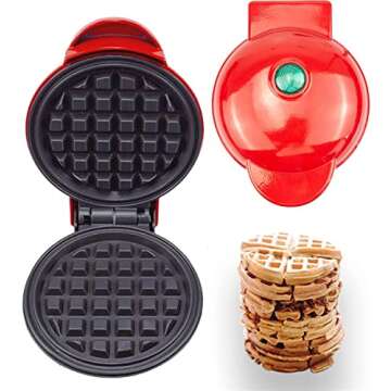 Candora Home automatic Mini Waffle Maker Machine for Individual Waffles, Paninis, Hash Browns