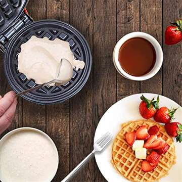 Candora Home automatic Mini Waffle Maker Machine for Individual Waffles, Paninis, Hash Browns