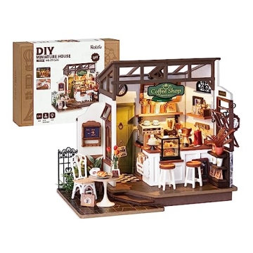 Rolife Coffee Shop Miniature DIY Kit with LED Lights