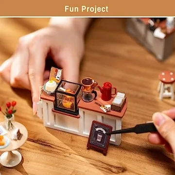 Rolife Coffee Shop Miniature DIY Kit with LED Lights