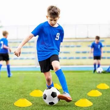 Kids Soccer Goal for Backyard Set - 2 Set of 6X4 / 4X3 ft Toddler Soccer Nets Training Equipment, Soccer Ball, Pop Up Portable Soccer Set for Kids and Youth Games and Training Goals Ages 3-16 Gift