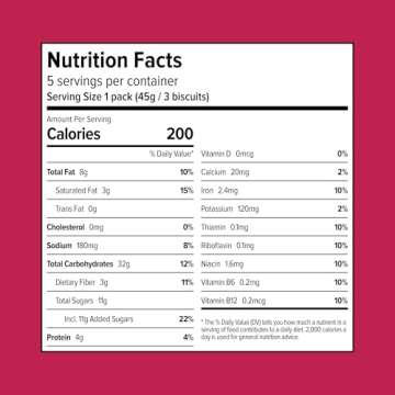 Sweet Loren's Vegan Breakfast Biscuits | Cinnamon Sugar | 4g Protein, 19g Whole Grains | Plant Based...