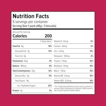 Sweet Loren's Vegan Breakfast Biscuits | Cinnamon Sugar | 4g Protein, 19g Whole Grains | Plant Based...