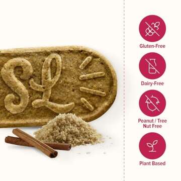 Sweet Loren's Vegan Breakfast Biscuits | Cinnamon Sugar | 4g Protein, 19g Whole Grains | Plant Based, Gluten Free, Dairy Free, Nut Free Snacks | 3 Pack (15 Total Biscuits, 1.6 ounce each)