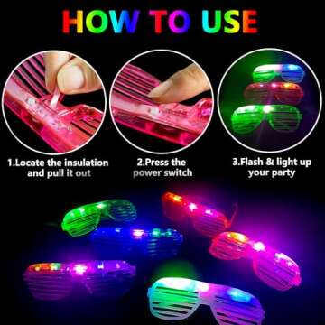 LED Glasses for Kids Adults Glow in The Dark Party Favor Supplies 20 Light up Glasses Toys for Holiday Concert for Neon Glow Party Favors,Wedding,Concert,Raves &Birthday New Years Eve Party 2025