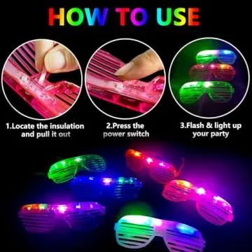LED Glasses for Kids Adults Glow in The Dark Party Favor Supplies 20 Light up Glasses Toys for Holiday Concert for Neon Glow Party Favors,Wedding,Concert,Raves &Birthday New Years Eve Party 2025