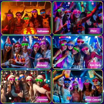 LED Glasses for Kids Adults Glow in The Dark Party Favor Supplies 20 Light up Glasses Toys for Holiday Concert for Neon Glow Party Favors,Wedding,Concert,Raves &Birthday New Years Eve Party 2025
