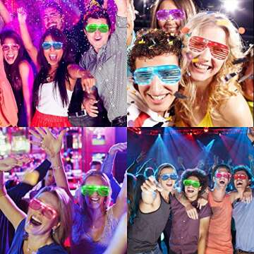 LED Glasses for Kids Adults Glow in The Dark Party Favor Supplies 20 Light up Glasses Toys for Holiday Concert for Neon Glow Party Favors,Wedding,Concert,Raves &Birthday New Years Eve Party 2025