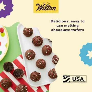 Wilton Chocolate Pro Chocolate Melting Wafers - Fill your Chocolate Fondue Fountain with the Quick Melting Chocolate Wafers for Dessert Dipping Fun, 2-Pound (Pack of 2)