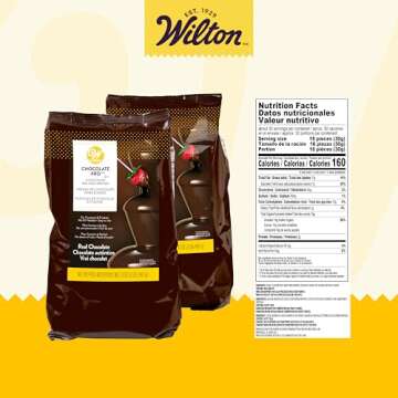 Wilton Chocolate Pro Chocolate Melting Wafers - Fill your Chocolate Fondue Fountain with the Quick Melting Chocolate Wafers for Dessert Dipping Fun, 2-Pound (Pack of 2)