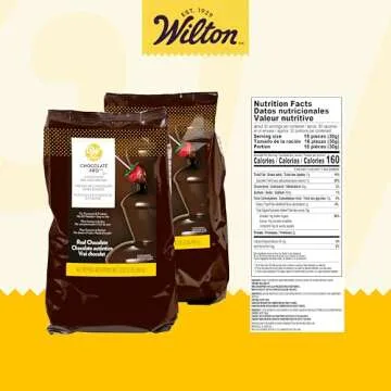 Wilton Chocolate Pro Chocolate Melting Wafers - Fill your Chocolate Fondue Fountain with the Quick Melting Chocolate Wafers for Dessert Dipping Fun, 2-Pound (Pack of 2)
