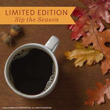 Starbucks Fall Bundle | 10 Ounce Fall Blend Medium Roast Ground Coffee, 11 Ounce Pumpkin Spice Flavo...