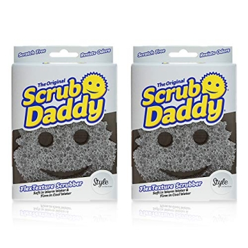 Scrub Daddy Gray Sponge Set FlexTexture Scratch-Free Cleaning