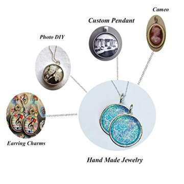 LANBEIDE Stainless Steel Bezel Pendant Trays Cabochon Settings Trays Pendant Blanks 10x10mm 50Pcs