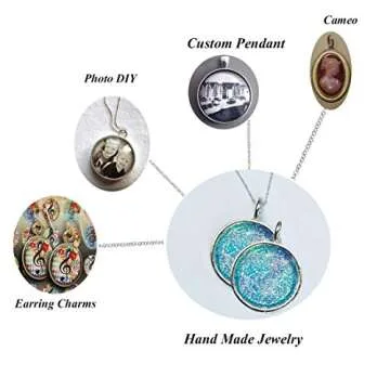 LANBEIDE Stainless Steel Bezel Pendant Trays Cabochon Settings Trays Pendant Blanks 10x10mm 50Pcs