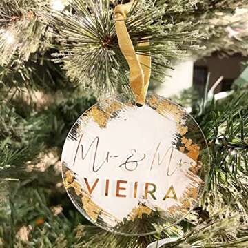 25 Pcs Clear Round Acrylic Christmas Ornaments - Perfect DIY Gift