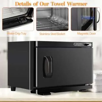 LKT COBTAC Hot Towel Warmer,Medium Towel Warmer Cabinet,Spa Hot Towel Caddy for Facial (8L Capacity)