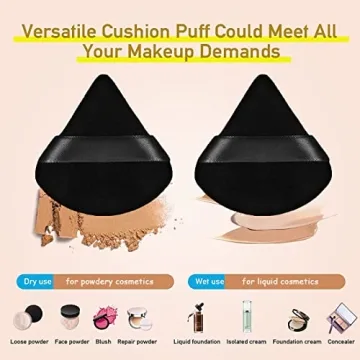 Soft Triangle Makeup Velour Powder Puffs for Flawless Finish