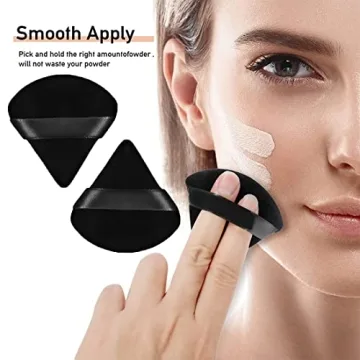 Soft Triangle Makeup Velour Powder Puffs for Flawless Finish