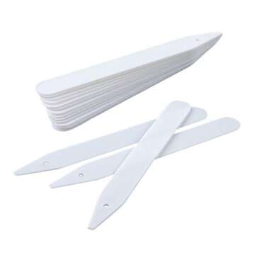 KINGLAKE 100 Pcs 4.7 Inch Thick Plastic Plant Garden Labels Nursery Garden Labels Stake Tags Plant N...