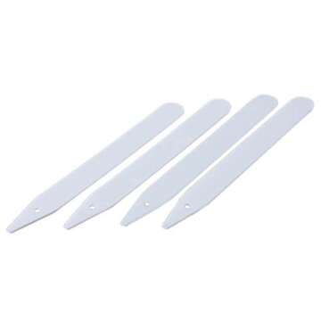 KINGLAKE 100 Pcs 4.7 Inch Thick Plastic Plant Garden Labels Nursery Garden Labels Stake Tags Plant Name Tags Waterproof Plant Tags Plant Identification Stakes Tags for Seedling,Vegetable White