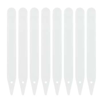 KINGLAKE 100 Pcs 4.7 Inch Thick Plastic Plant Garden Labels Nursery Garden Labels Stake Tags Plant Name Tags Waterproof Plant Tags Plant Identification Stakes Tags for Seedling,Vegetable White