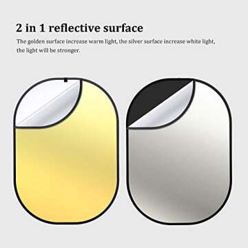 Chromakey Backdrop, Heorryn 4 in 1 Pop Up Collapsible White Black Screen with Carry Bag, 5x6.5ft Double-Sided White Screen and Black Screen for Tiktok Photography, Gaming and Live Streaming