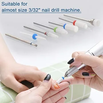 Bulex Professional Ceramic Nail Drill Bit Set 3/32