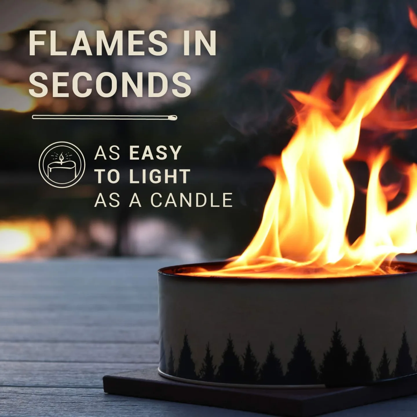 Radiate XL Portable Campfire - 3-5 Hour Burn Time